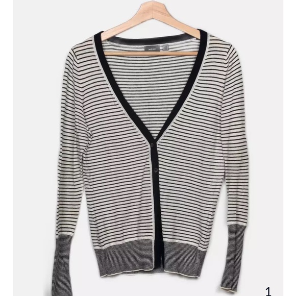 Mexx | black & white stripe cardigan - Picture 11 of 12